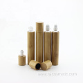 wholesale cosmetic high end essential oil packaging glass10ml bamboo roller bottle for perfume